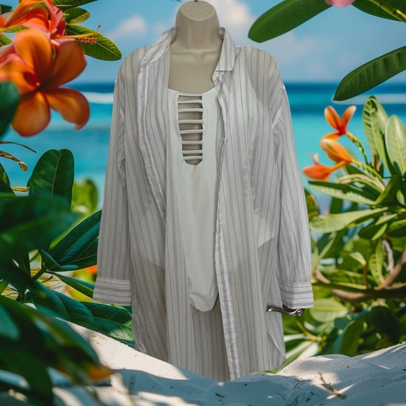 J Jcrew Pool Cover up/ lightweight dress. NWT - Picture 1 of 15